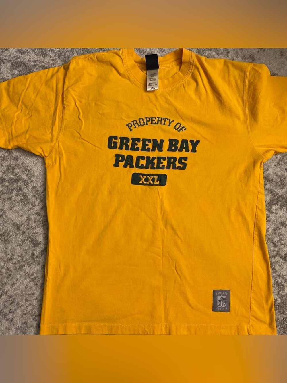Property of Green Bay Packers Reebok Classic Tee Shirt Size Large